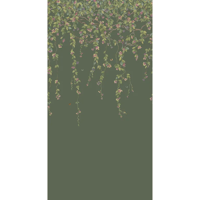 Cole & Son Hummingbirds Flora in Sage (124/2012.CS.0)