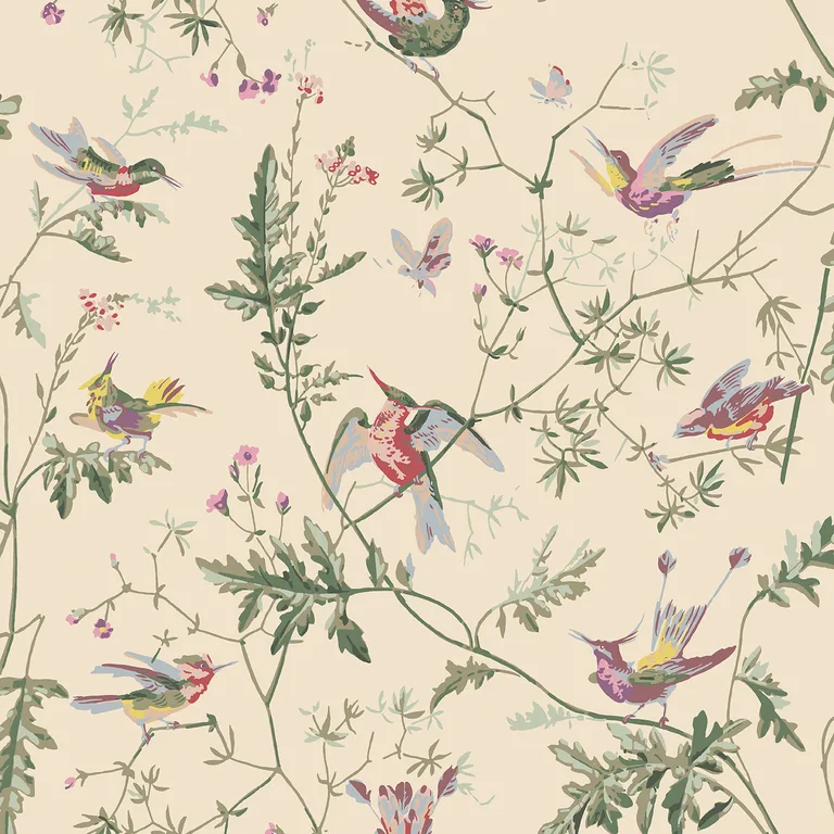 Cole & Son Hummingbirds in Original Multi-Colour (100/14071.CS.0)