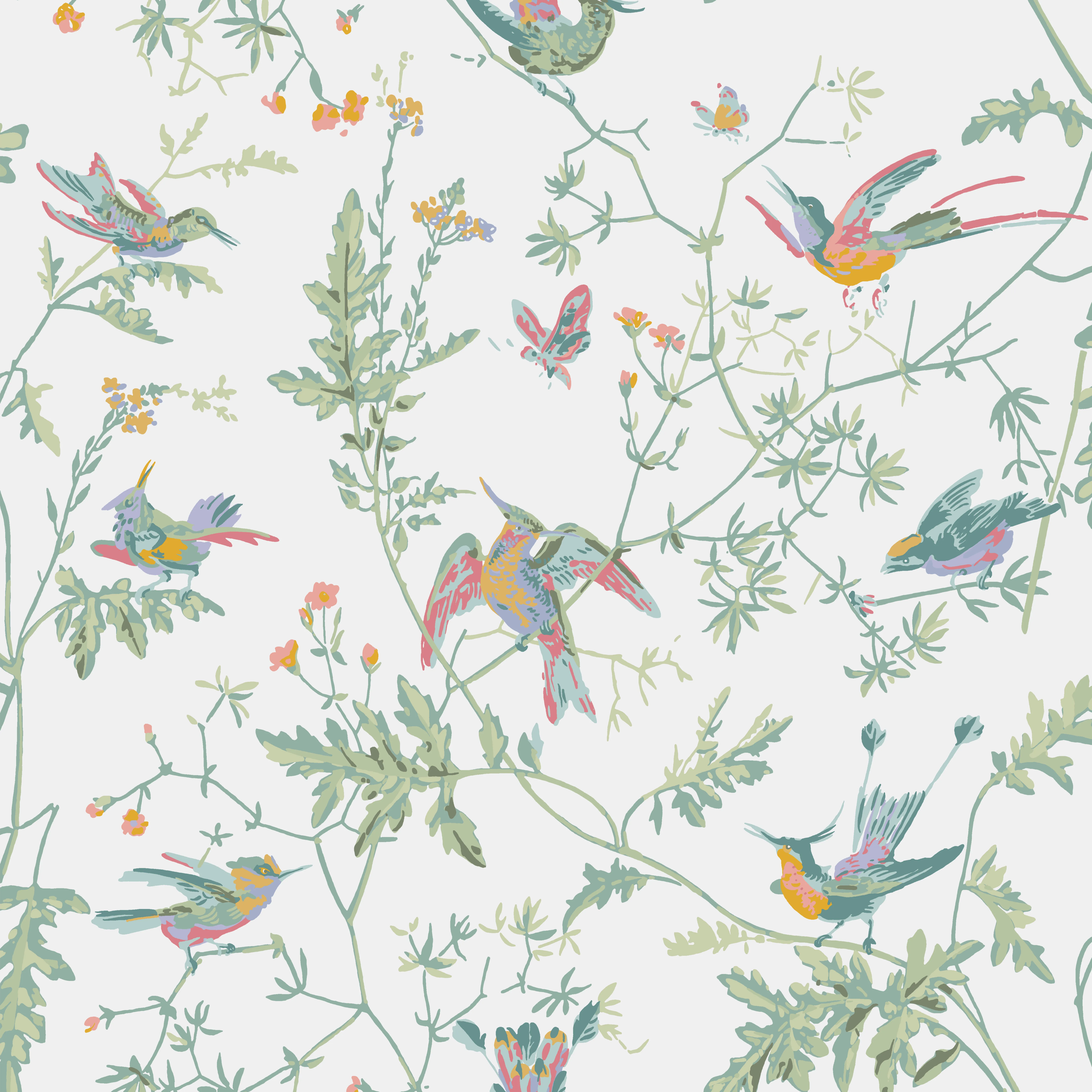 Cole & Son Hummingbirds in Pastel (112/4016.CS.0)