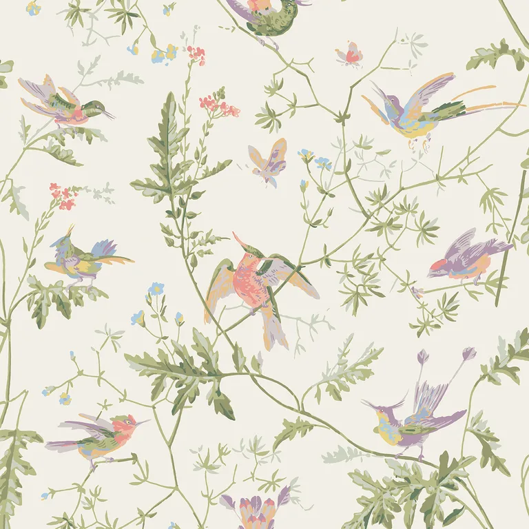 Cole & Son Hummingbirds in Soft Multi-Colour (100/14067.CS.0)