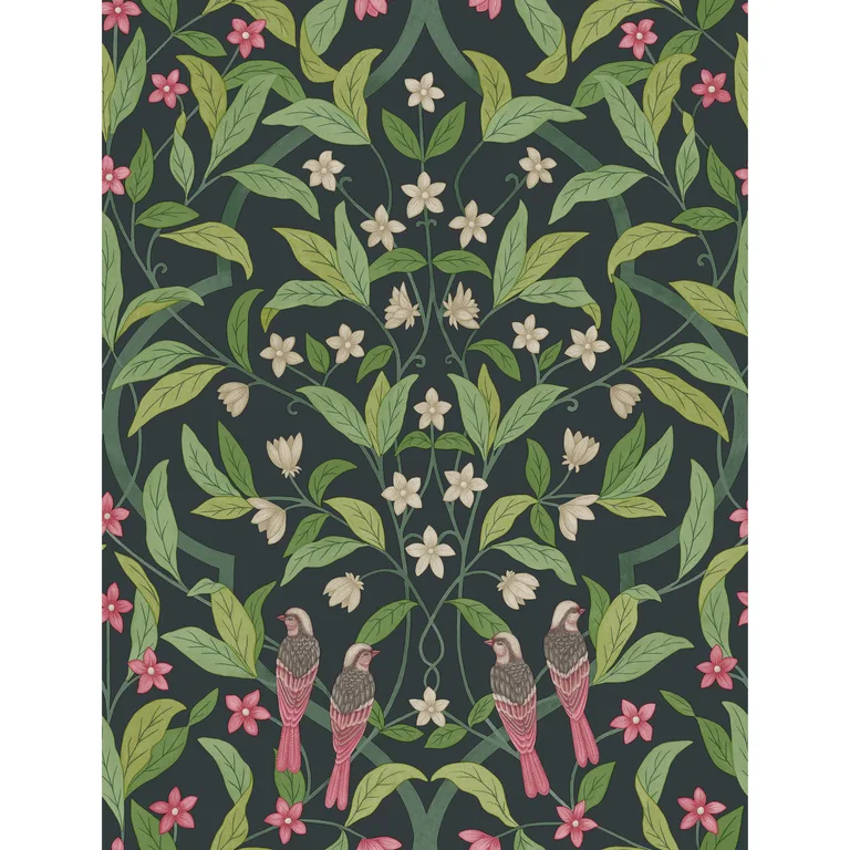 Cole & Son Jasmine & Serin Symphony in Rose/Grn/Viridian (117/10028.CS.0)