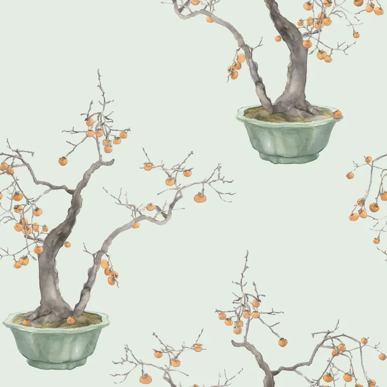 Cole & Son Kaki Persimmon in Jade Green (126/2006.CS.0)