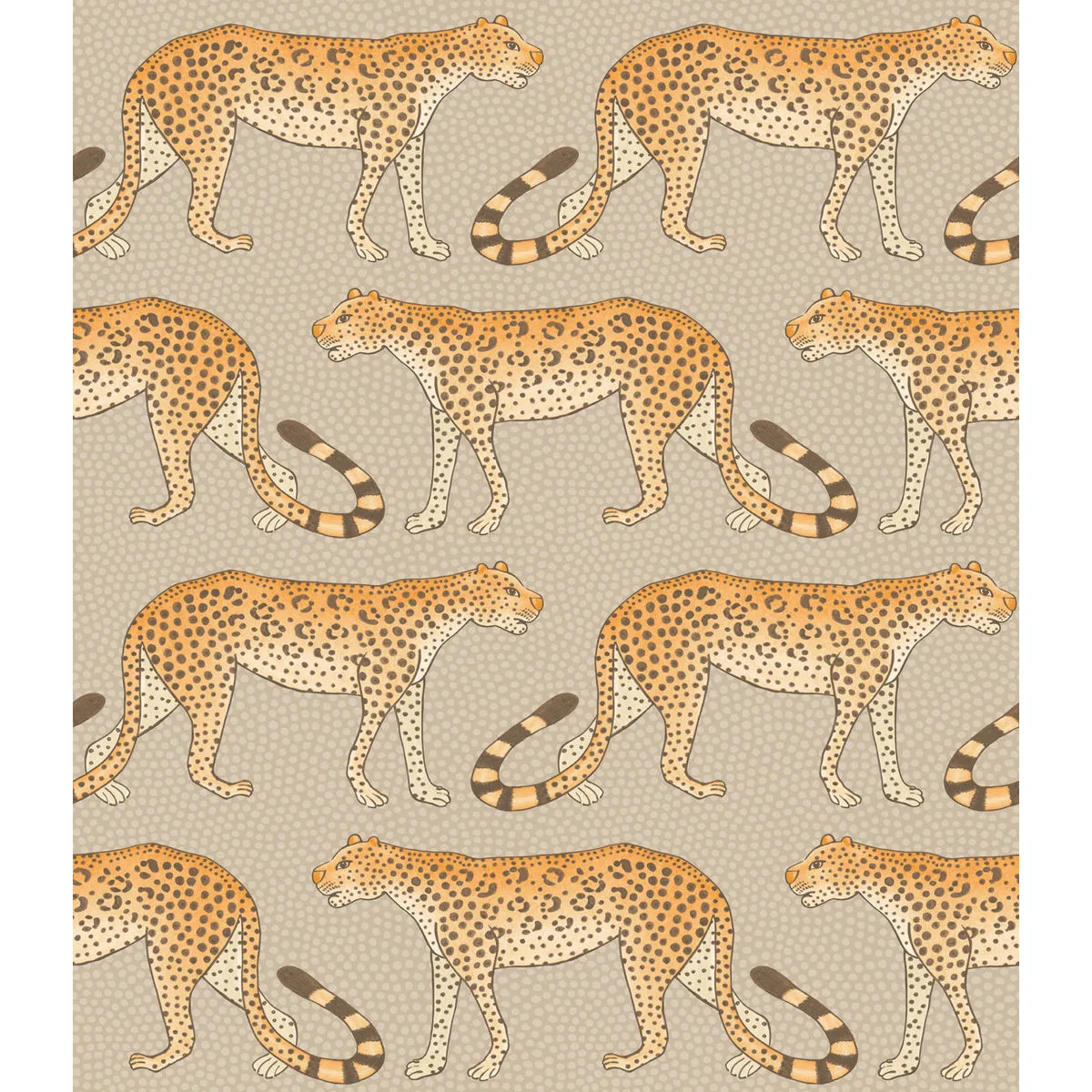 Cole & Son Leopard Walk in Stone & Orange (109/2010.CS.0)