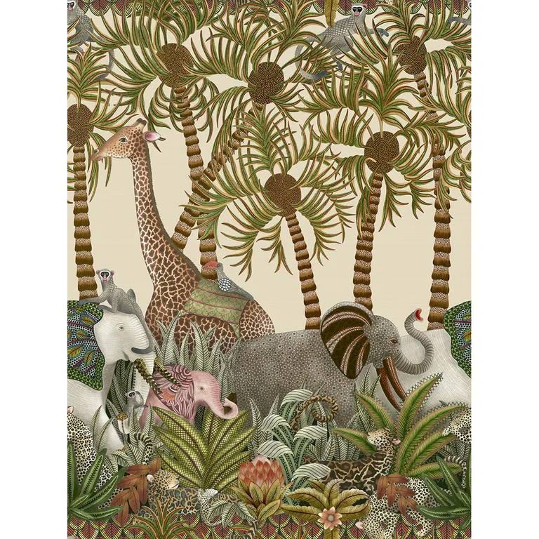 Cole & Son Letaba March Grasscloth in Spgrn&gngr/Crm (119/11047.CS.0)