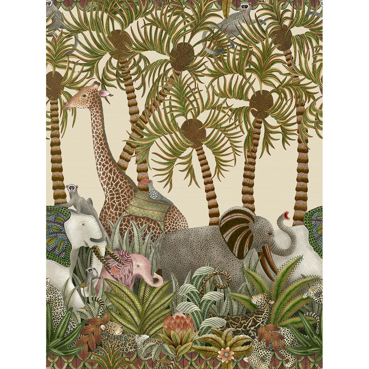 Cole & Son Letaba March Grasscloth in Spgrn&gngr/Crm (119/11047.CS.0)