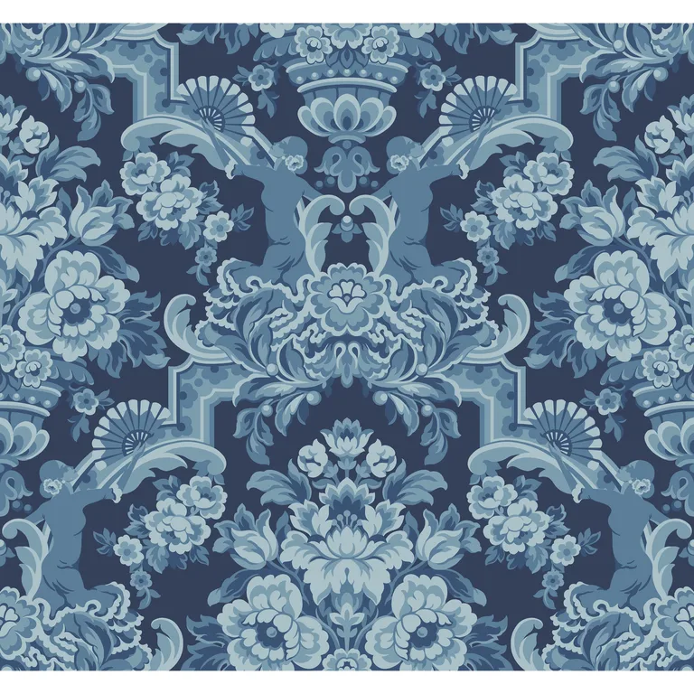 Cole & Son Lola in China Blues on Midnight (117/13041.CS.0)