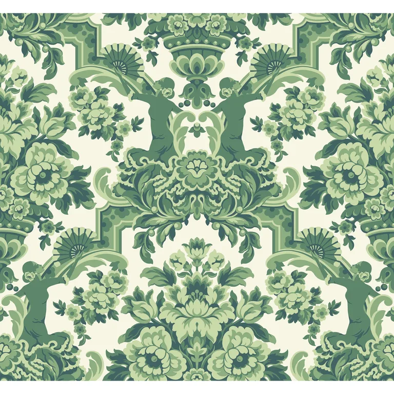 Cole & Son Lola in Forest Greens on White (117/13040.CS.0)