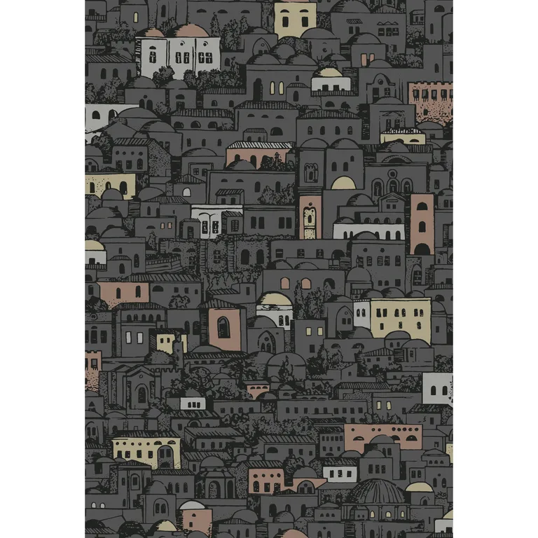 Cole & Son Mediterranea in Charcoal & Metallic (114/7014.CS.0)