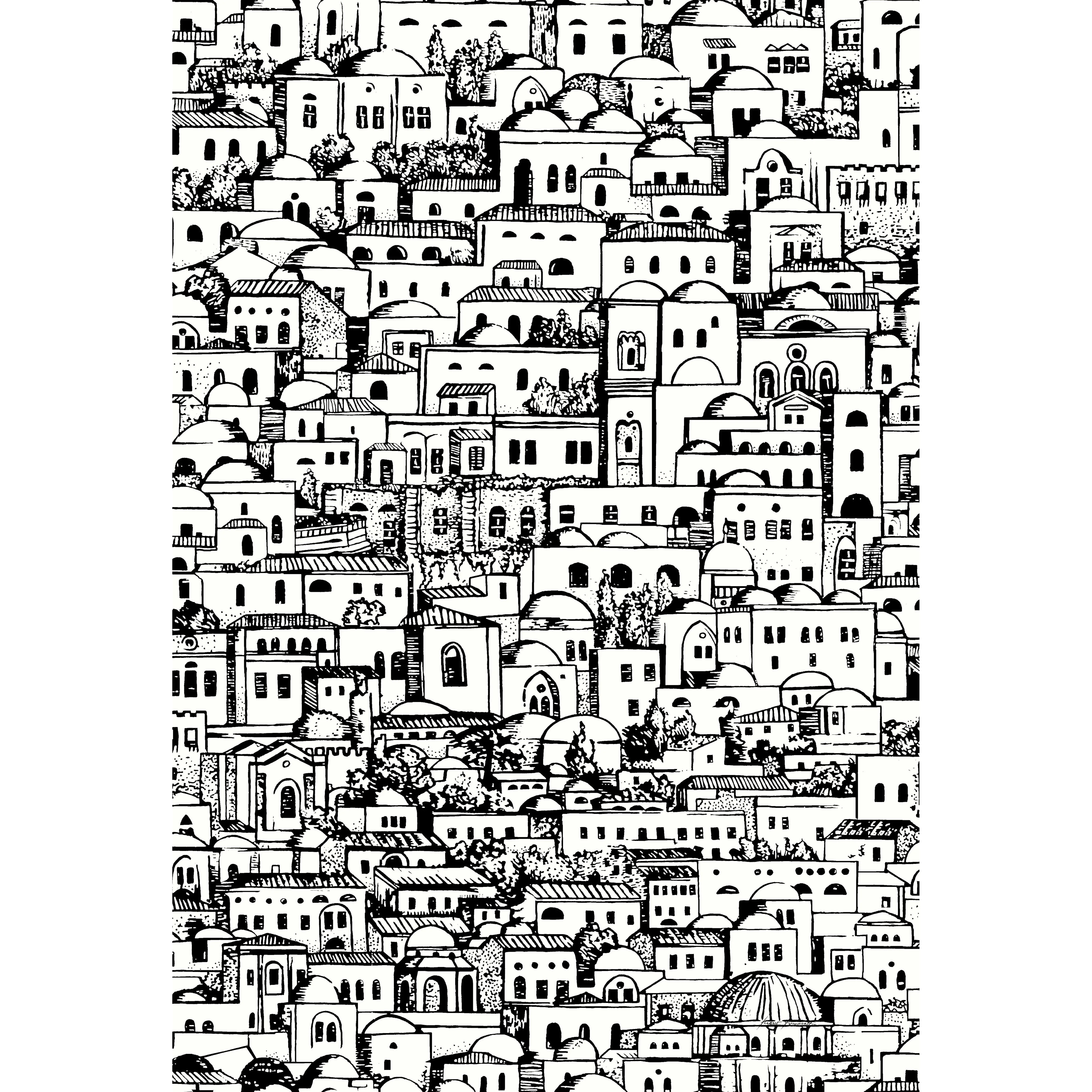 Cole & Son Mediterranea in White/Black (114/19039.CS.0)