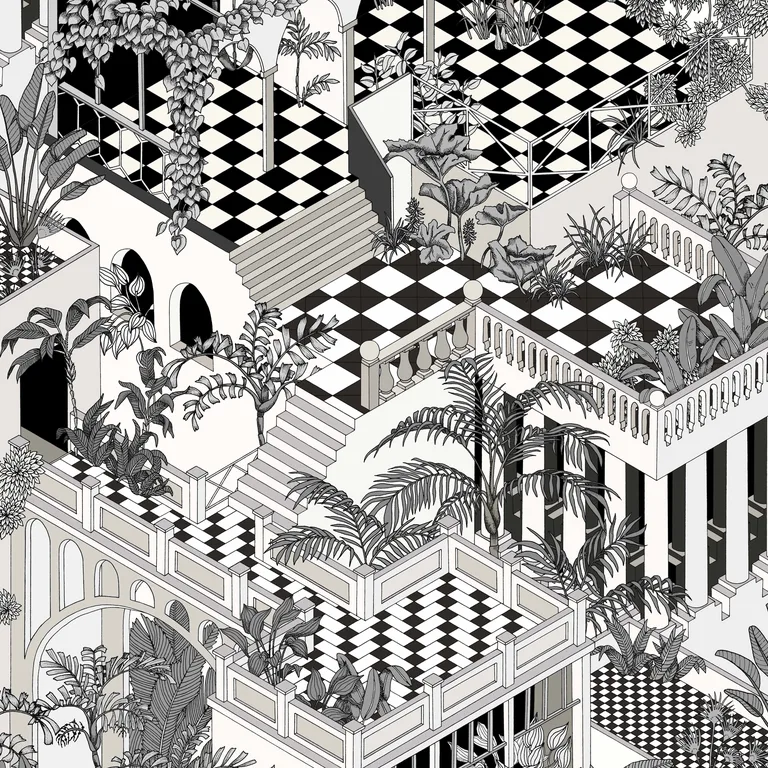 Cole & Son Miami in Black/White (112/6024.CS.0)