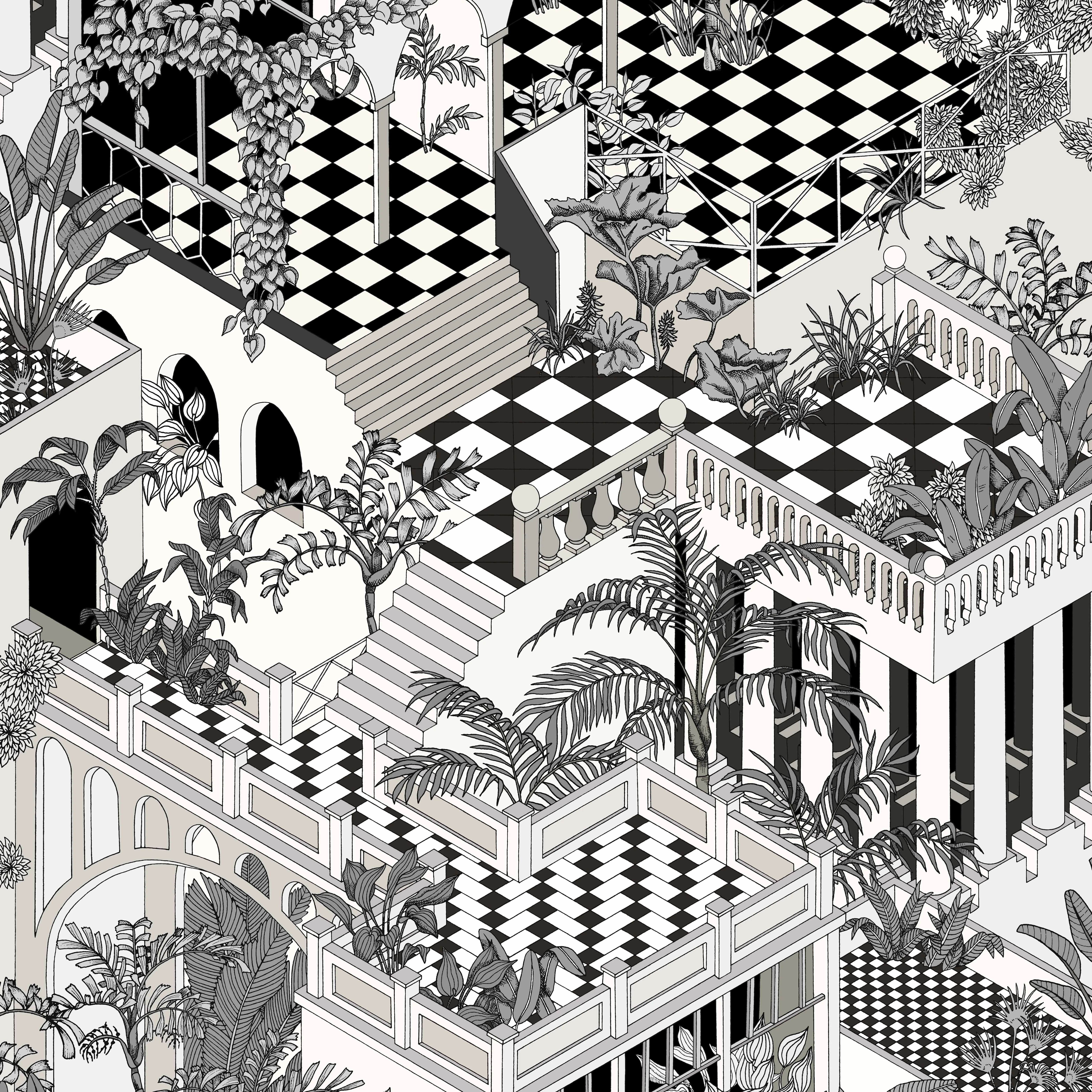 Cole & Son Miami in Black/White (112/6024.CS.0)