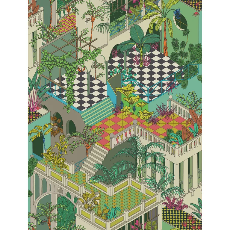 Cole & Son Miami in Green and Coral (105/4017.CS.0)