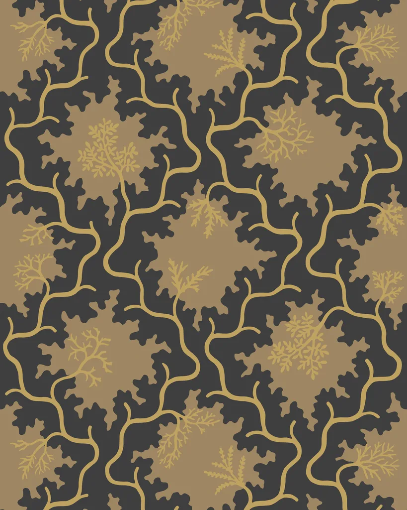 Cole & Son Moss Trellis in Black (128/4018.CS.0)