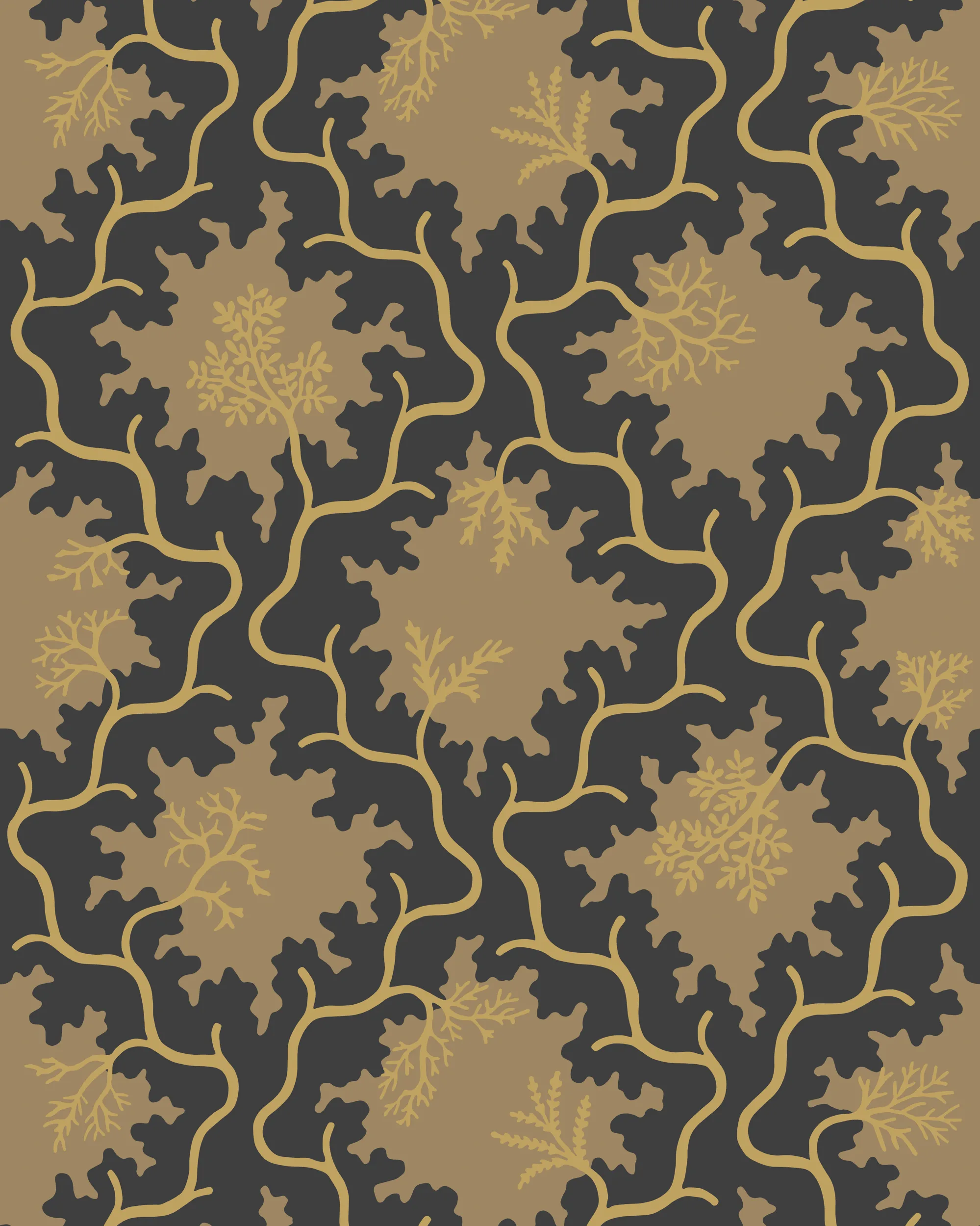 Cole & Son Moss Trellis in Black (128/4018.CS.0)