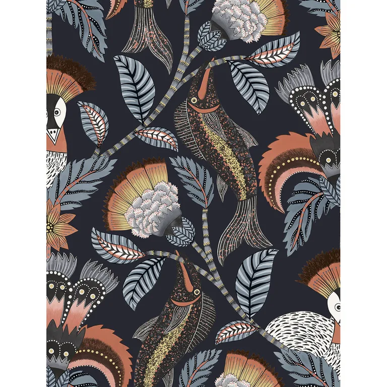 Cole & Son Nene in Terracotta Midnight (119/8038.CS.0)