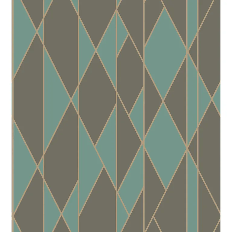 Cole & Son Oblique in Teal and Black (105/11048.CS.0)