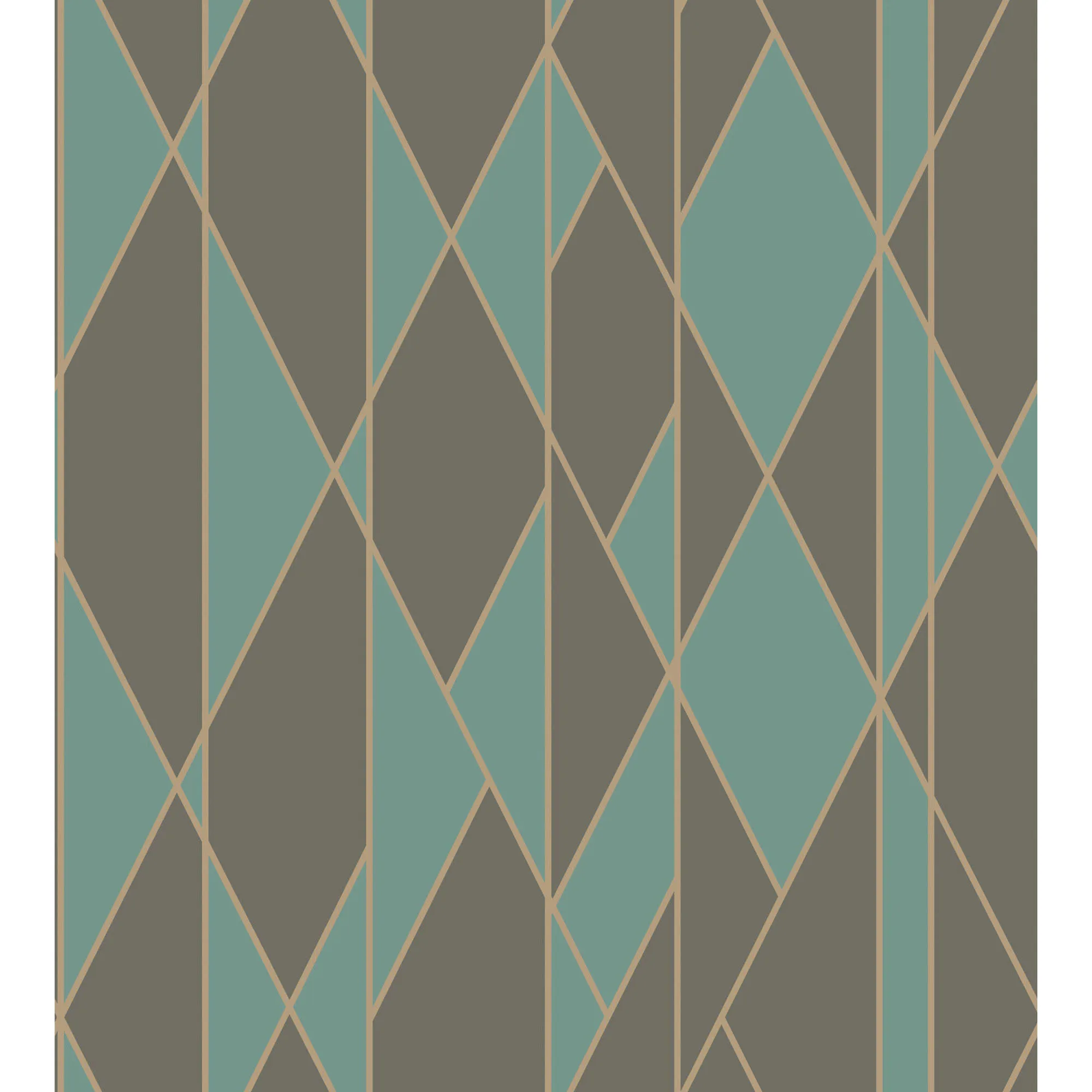 Cole & Son Oblique in Teal and Black (105/11048.CS.0)