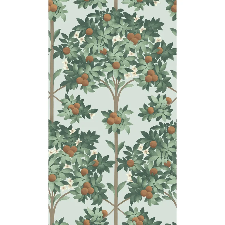 Cole & Son Orange Blossom in Burnt Orange/Mint/Seafoam (117/1004.CS.0)