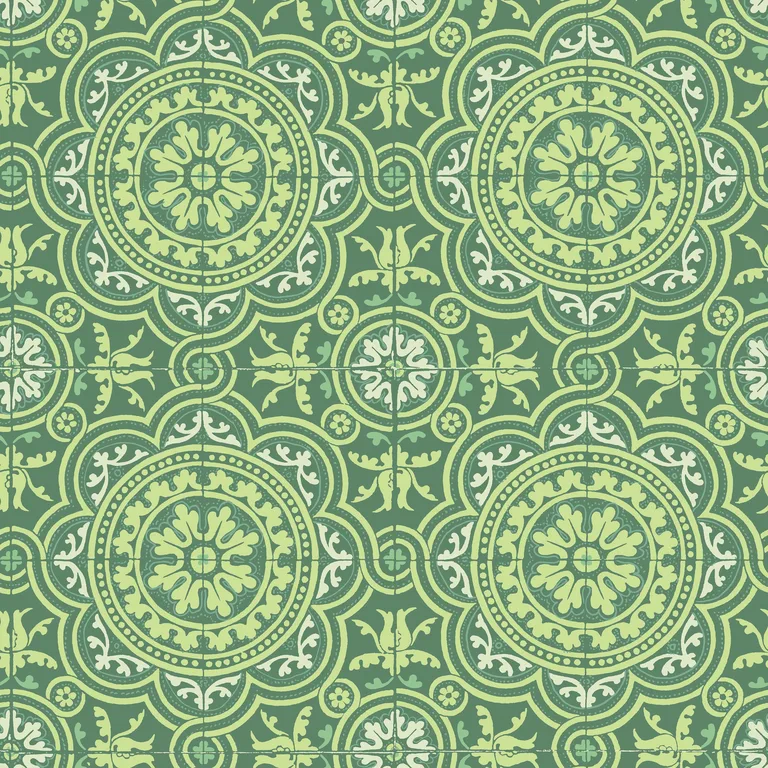 Cole & Son Piccadilly in Leaf Green & Mint on Forest (117/8023.CS.0)