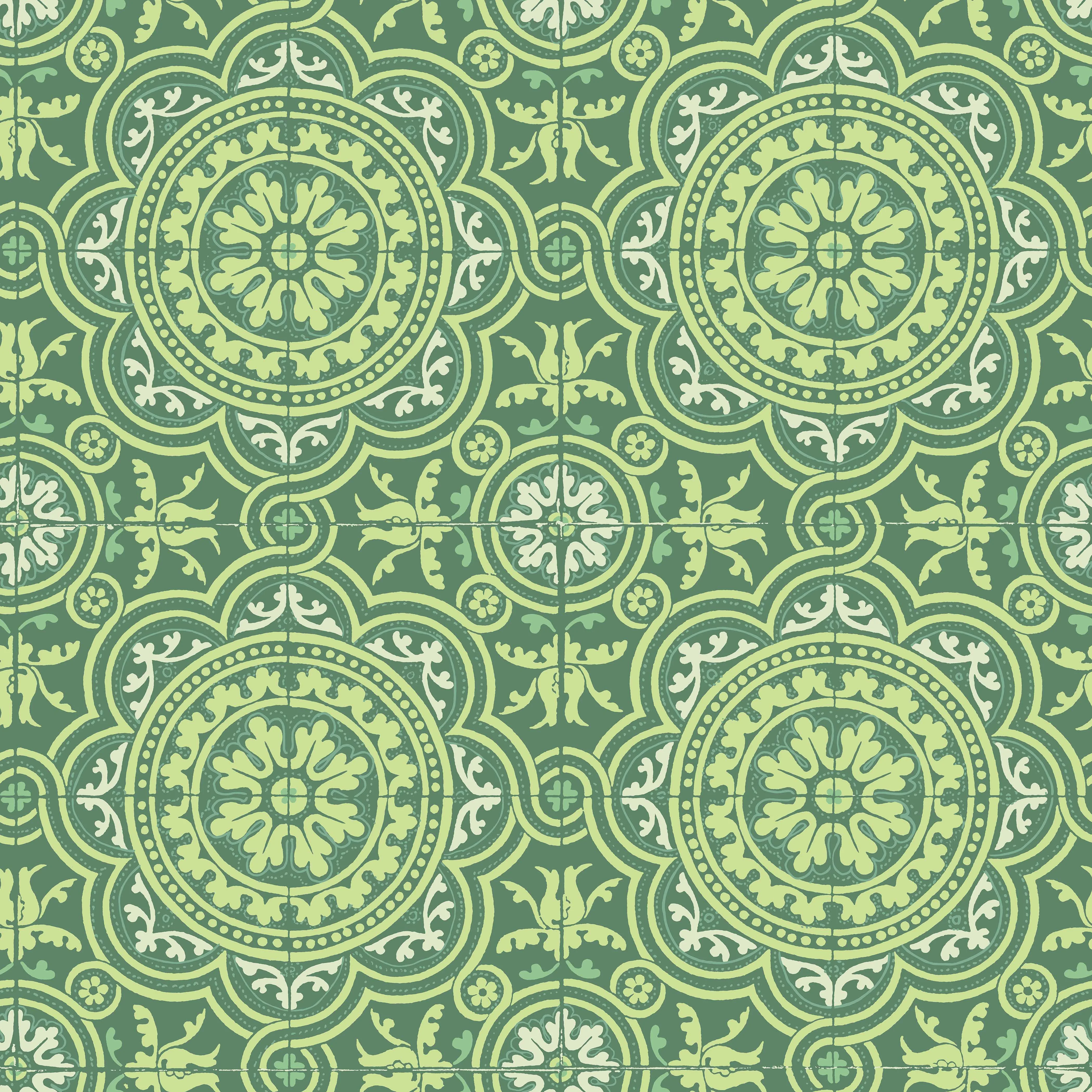 Cole & Son Piccadilly in Leaf Green & Mint on Forest (117/8023.CS.0)