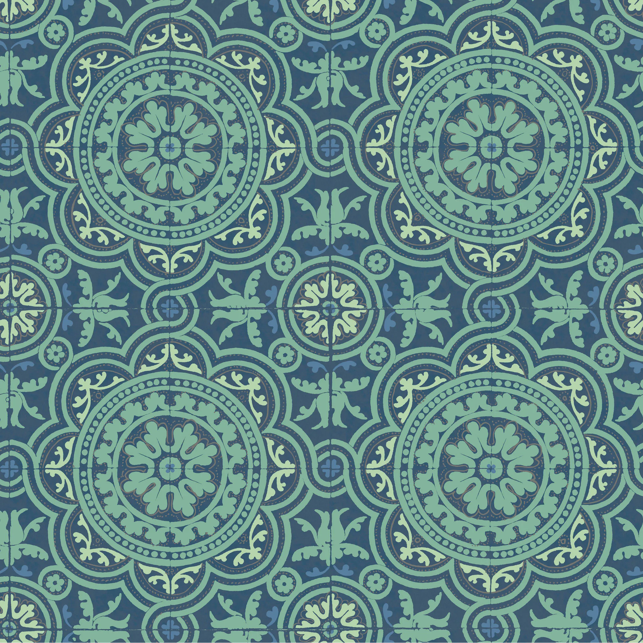 Cole & Son Piccadilly in Teal and Gold (94/8043.CS.0)