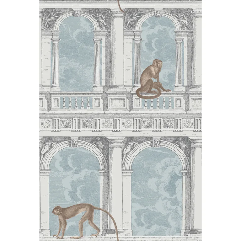 Cole & Son Procuratie Con Vista in Stone & Powder Blue (114/8015.CS.0)