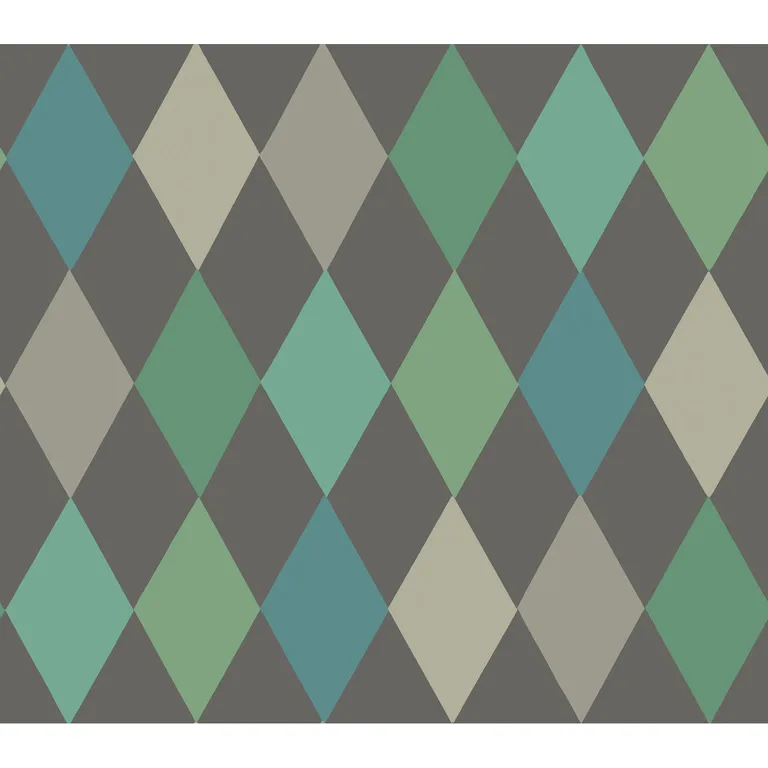 Cole & Son Punchinello in Teal on Char (103/2007.CS.0)