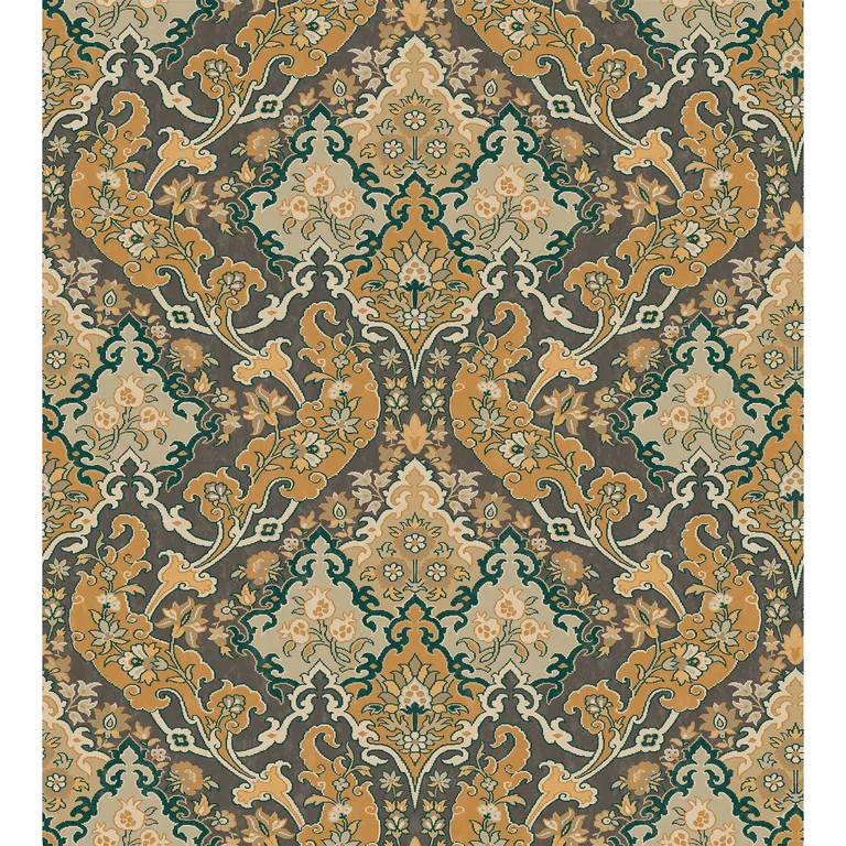 Cole & Son Pushkin in Ginger & Charcaol (108/8042.CS.0)