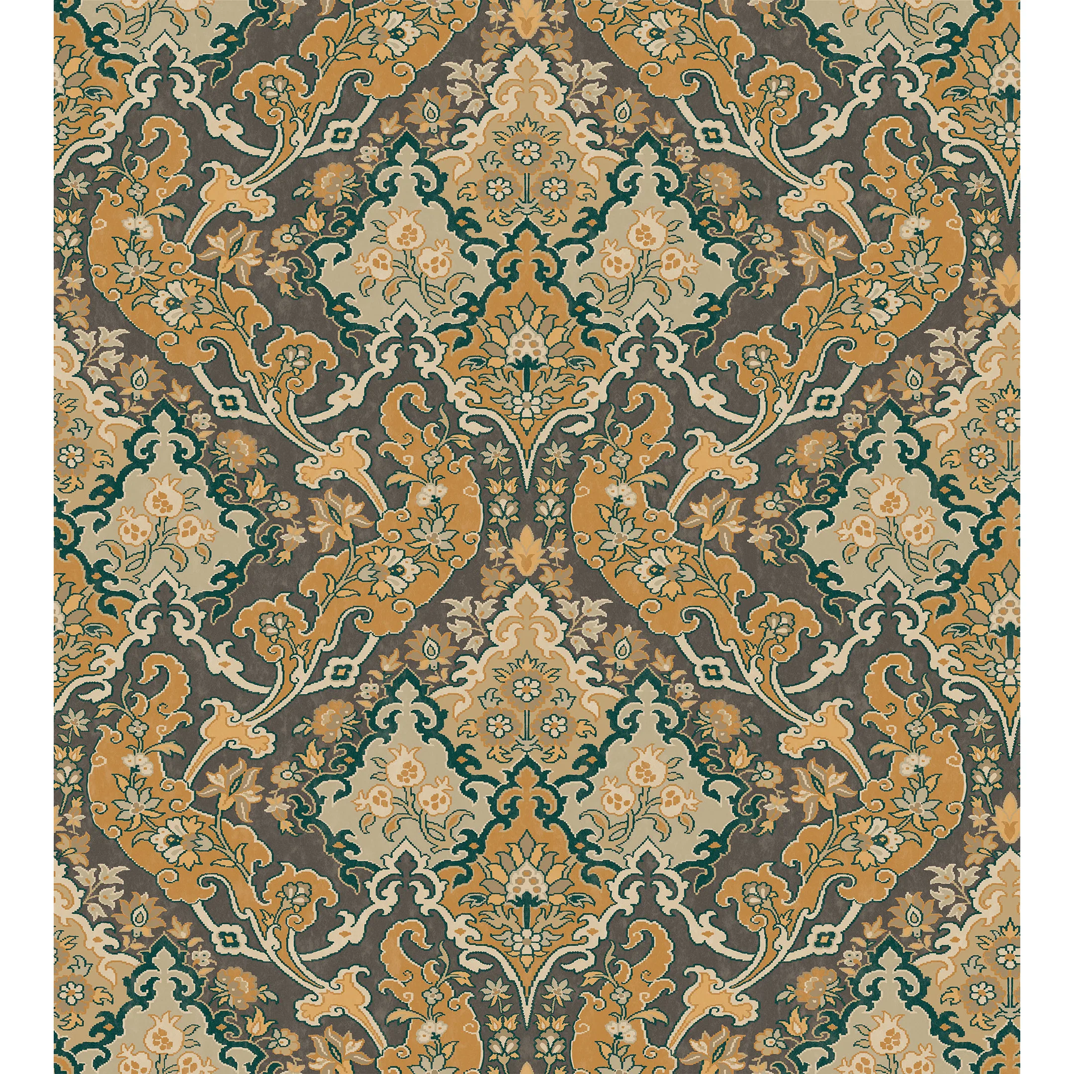 Cole & Son Pushkin in Ginger & Charcaol (108/8042.CS.0)