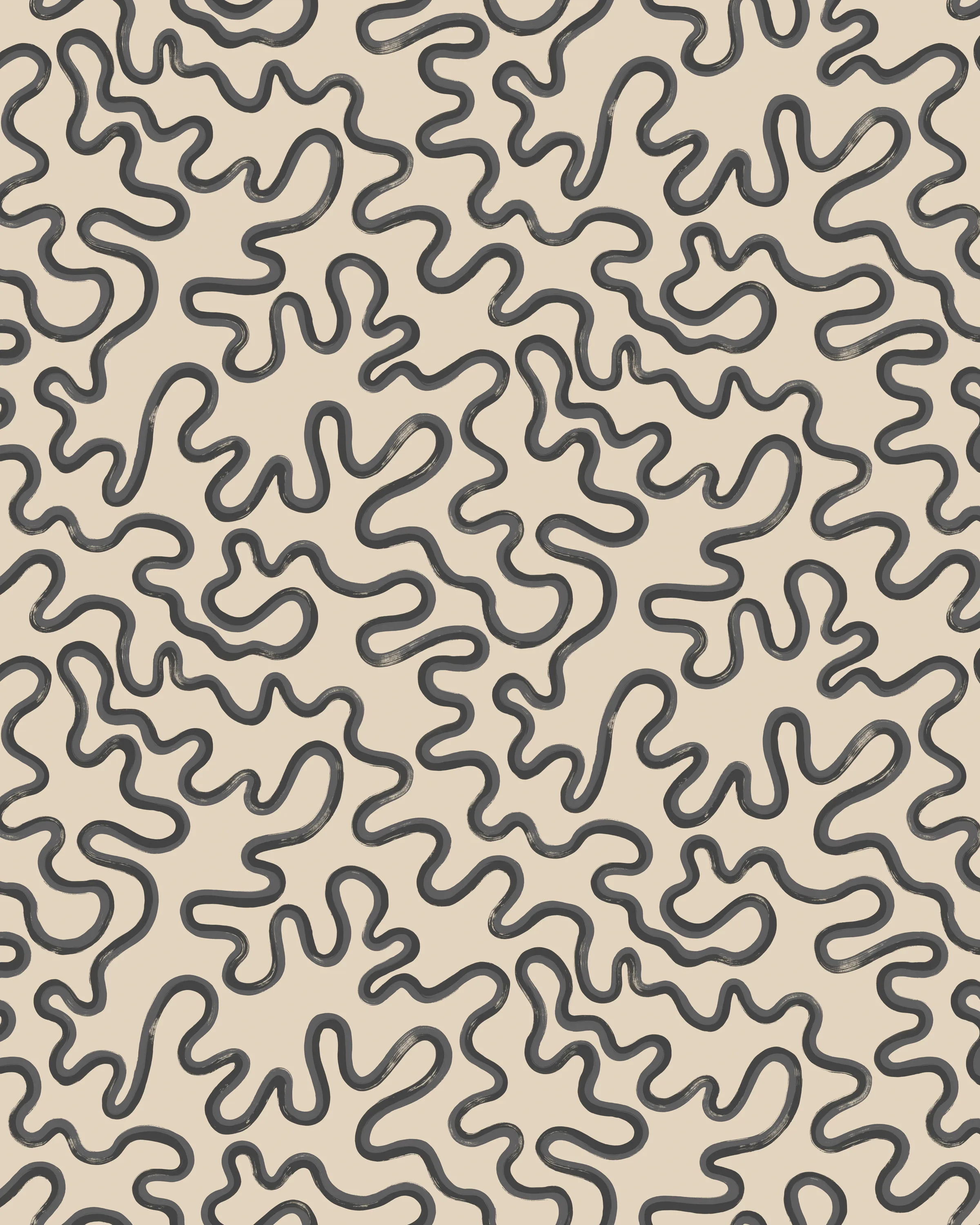 Cole & Son Rainforest Squiggle in Charcoal (130/8027.CS.0)