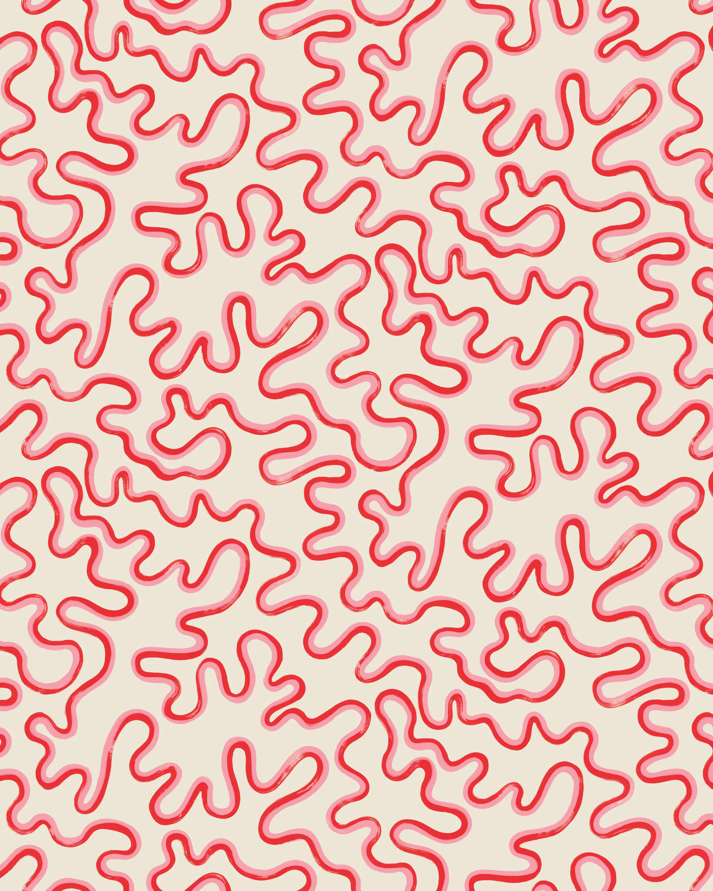 130/8026.CS.0 | Rainforest Squiggle – Crimson