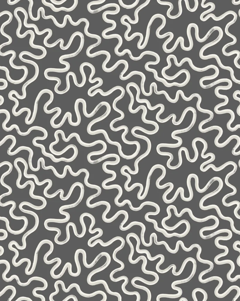 Cole & Son Rainforest Squiggle in Grey (130/8028.CS.0)