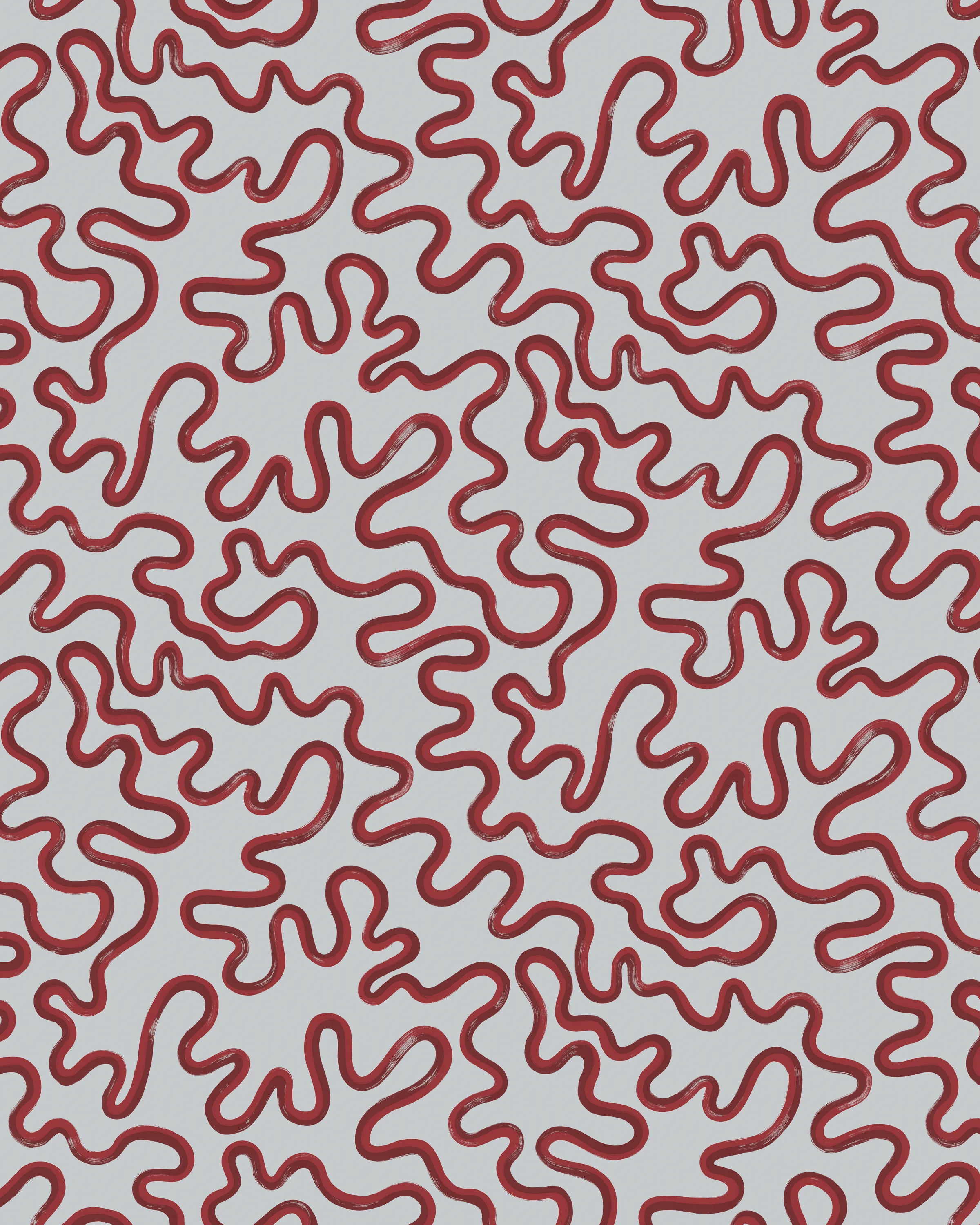 Cole & Son Rainforest Squiggle in Rouge (130/8031.CS.0)