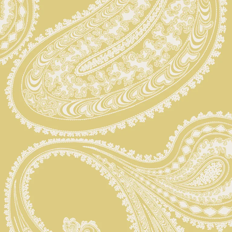 Cole & Son Rajapur Flock in Yellow/White (112/9031.CS.0)