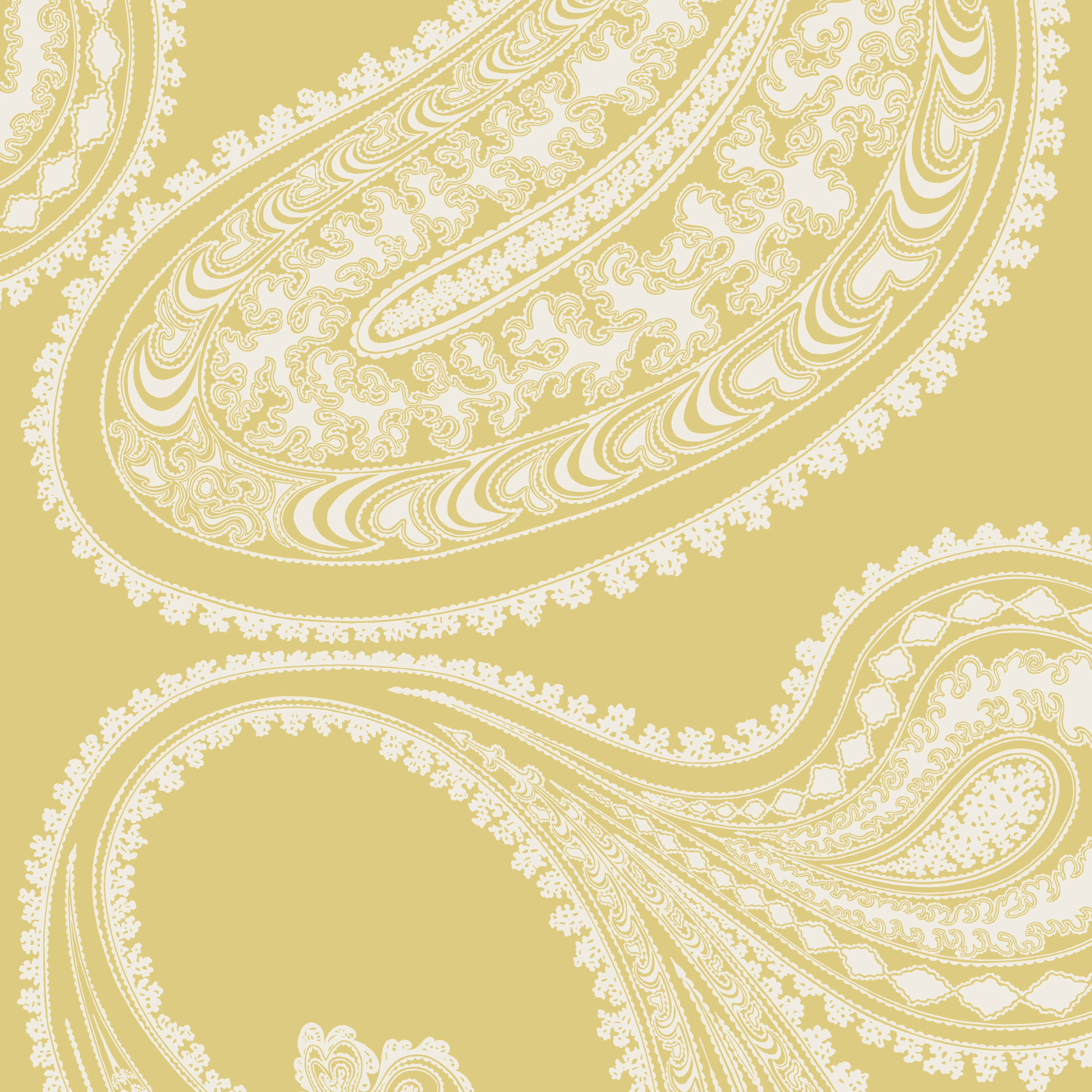 Cole & Son Rajapur Flock in Yellow/White (112/9031.CS.0)