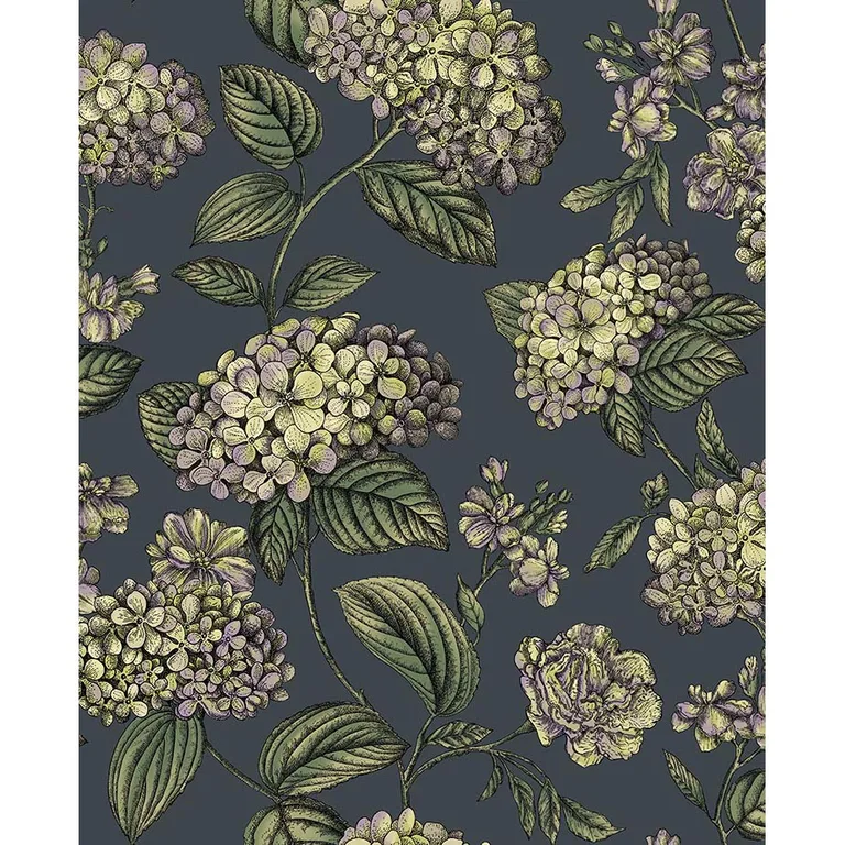 Cole & Son Ramo Di Ortensia in Ink (123/8042.CS.0)
