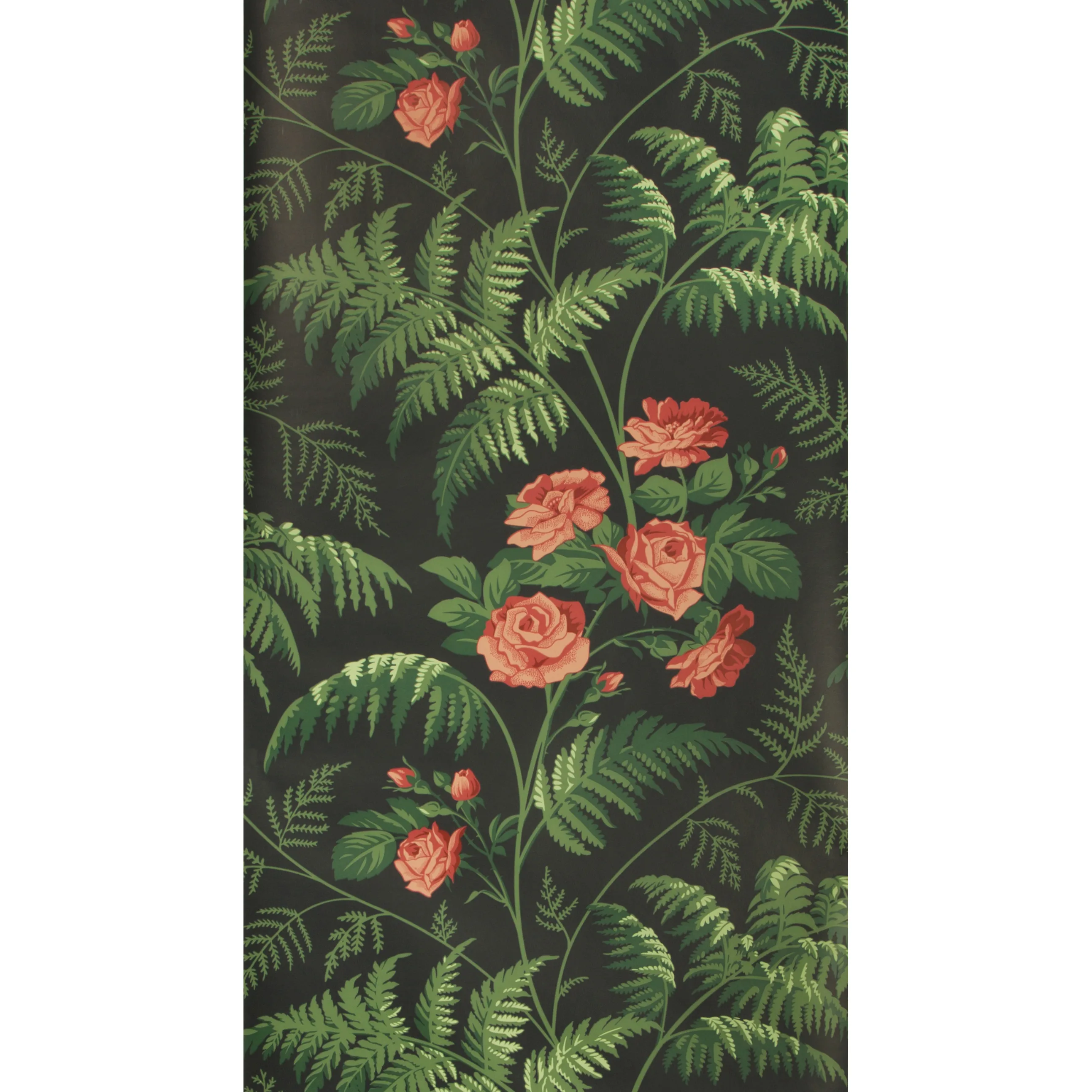 Cole & Son Rose in Red/L Green/Charcoal (115/10030.CS.0)