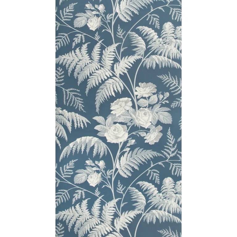 Cole & Son Rose in White/Ice Blue/Denim (115/10031.CS.0)