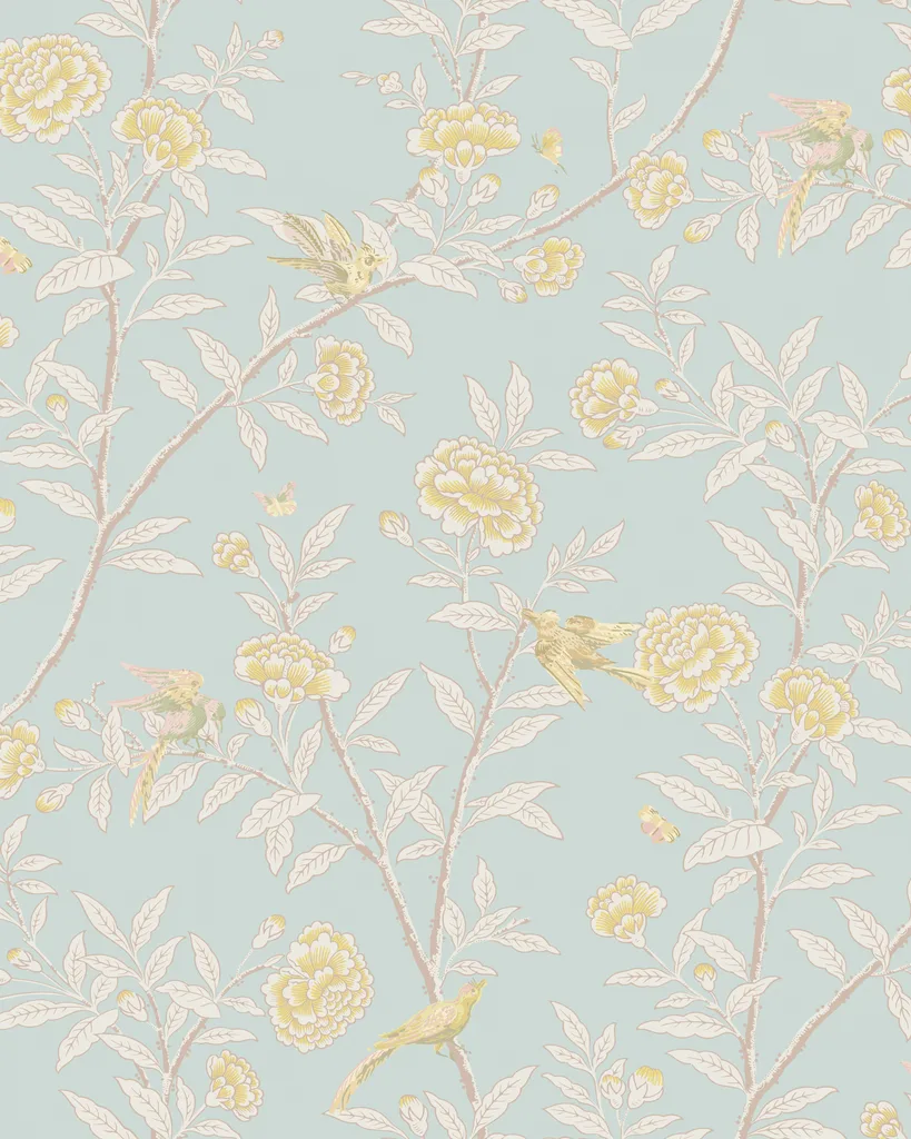 Cole & Son Roseberry with Birds in P Blue (127/4023.CS.0)