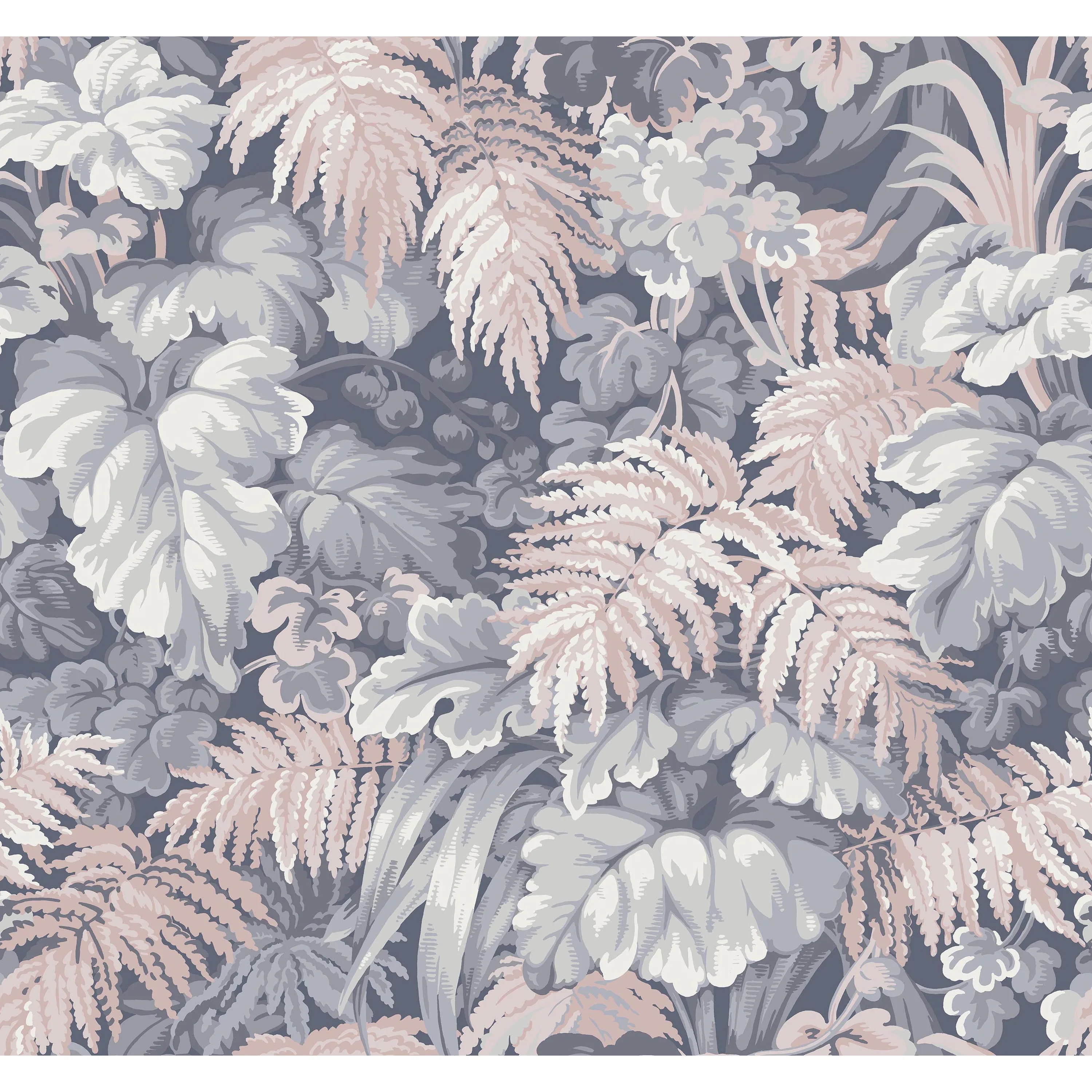 Cole & Son Royal Fernery in Slate Blue & Blush Pink (113/3010.CS.0)