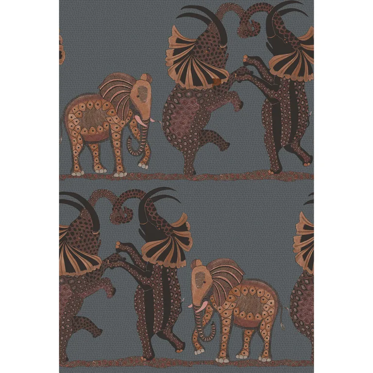 Cole & Son Safari Dance in Charcoal & Reds (109/8040.CS.0)