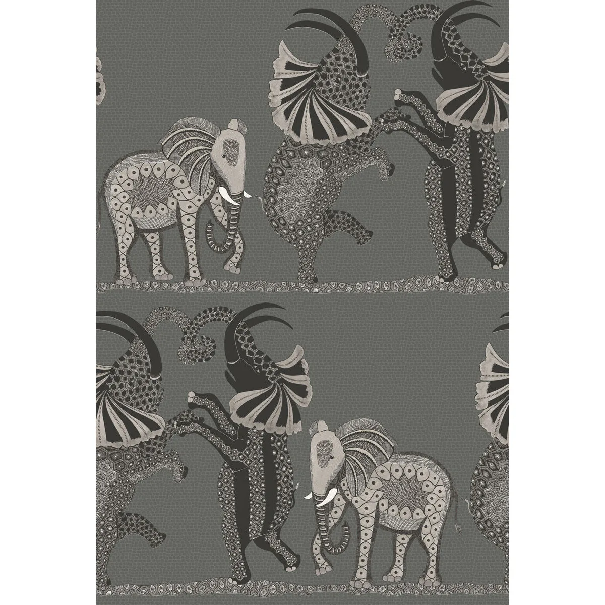 Cole & Son Safari Dance in Charcoal Black & White (109/8039.CS.0)