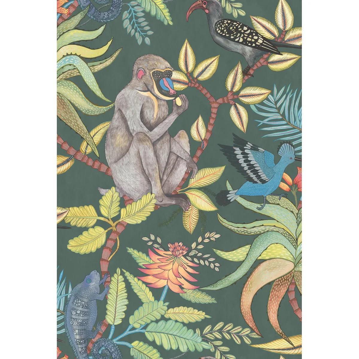 Cole & Son Savuti in Dark Petrol Multi (109/1006.CS.0)