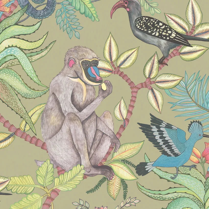 Cole & Son Savuti in Khaki Multi (109/1005.CS.0)