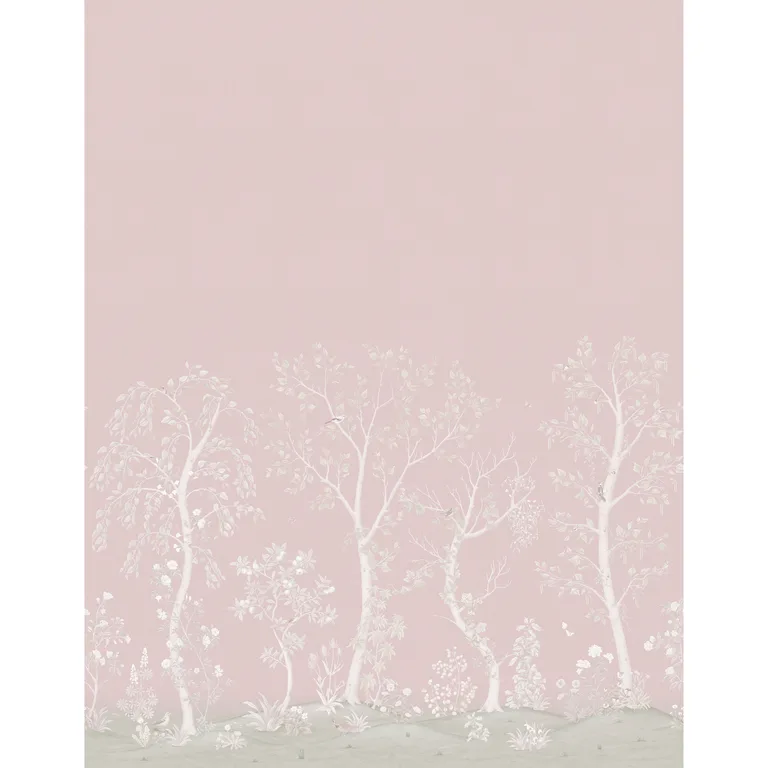 Cole & Son Seasonal Woods Metallic in Rose (120/6022M.CS.0)