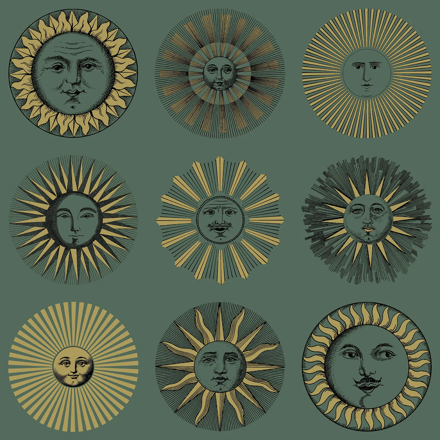 Cole & Son Soli in Emerald & Gold (123/1005.CS.0)