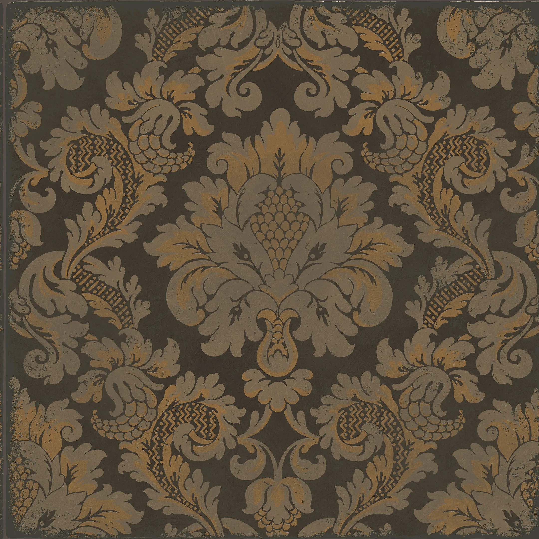 Cole & Son Stravinsky in Charcoal & Bronze (108/4017.CS.0)