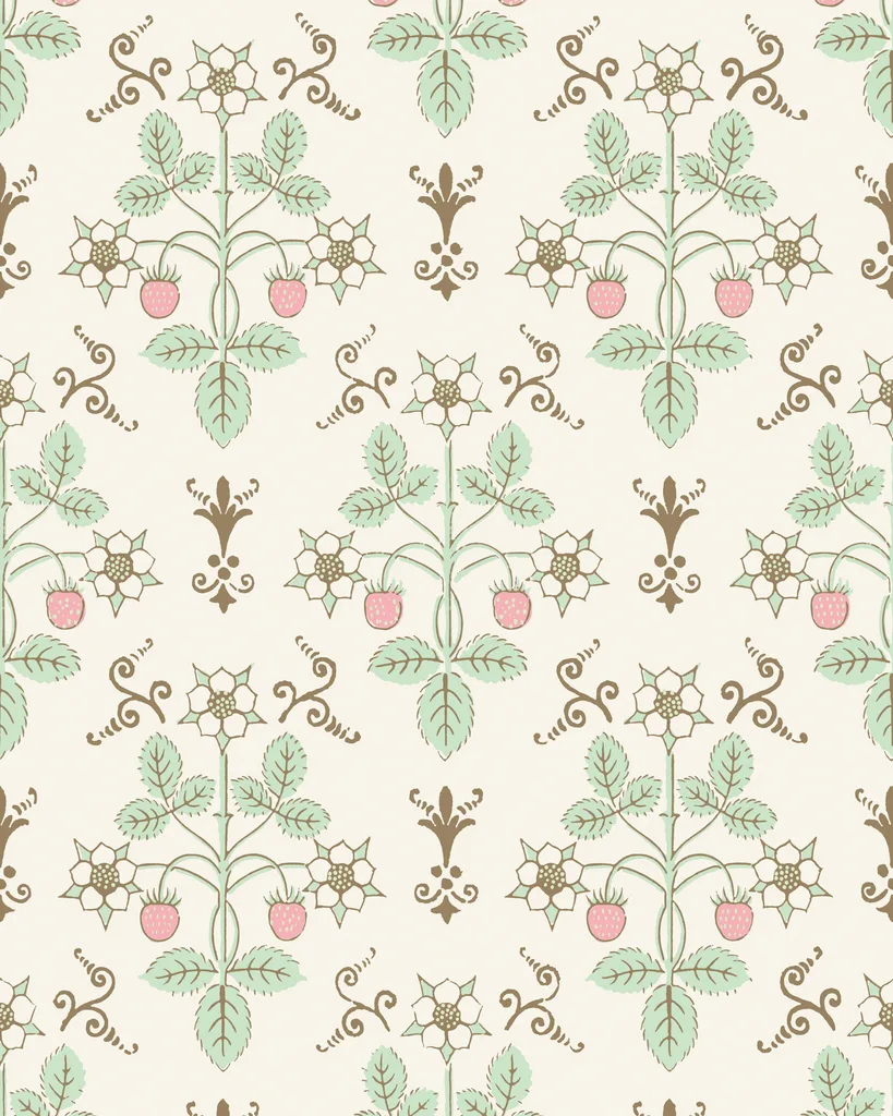 Cole & Son Strawberry in Blush/Mint (127/2011.CS.0)