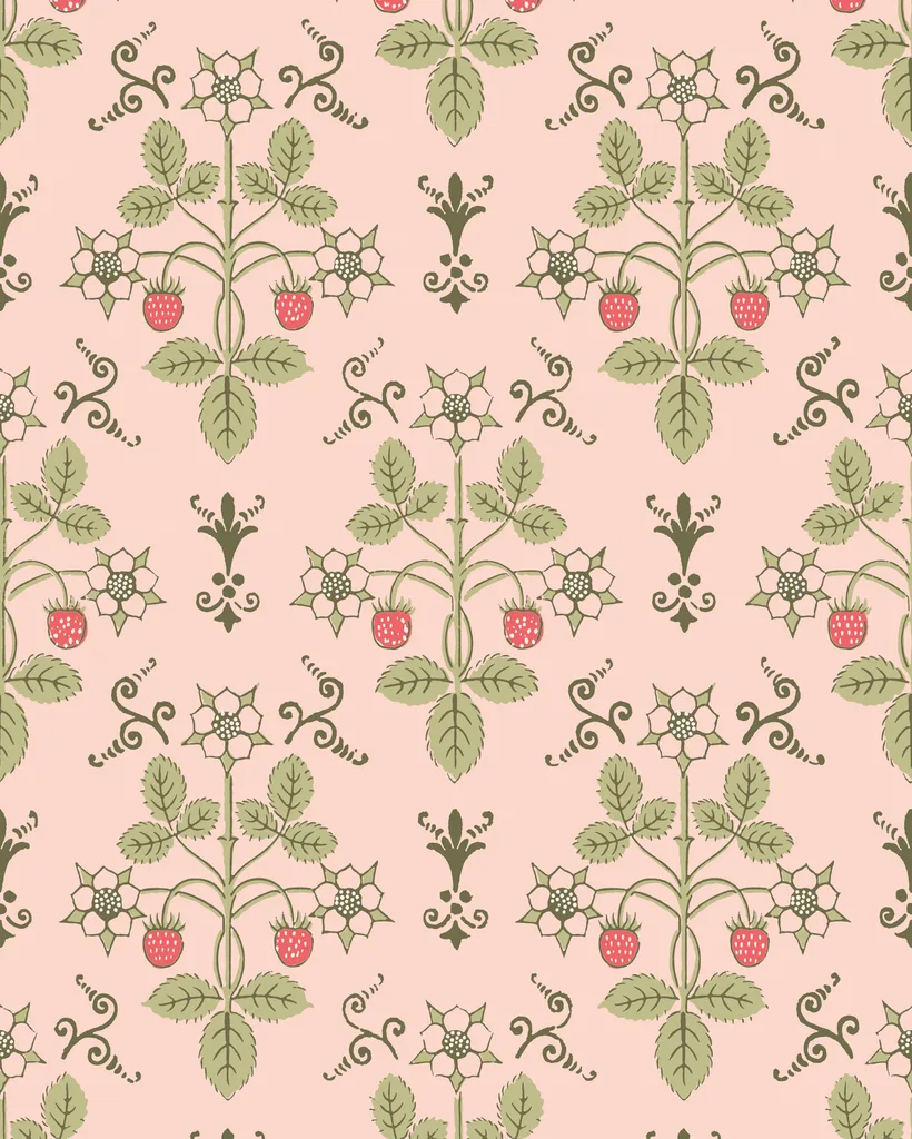 Cole & Son Strawberry in Chelsea Pink (127/2013.CS.0)