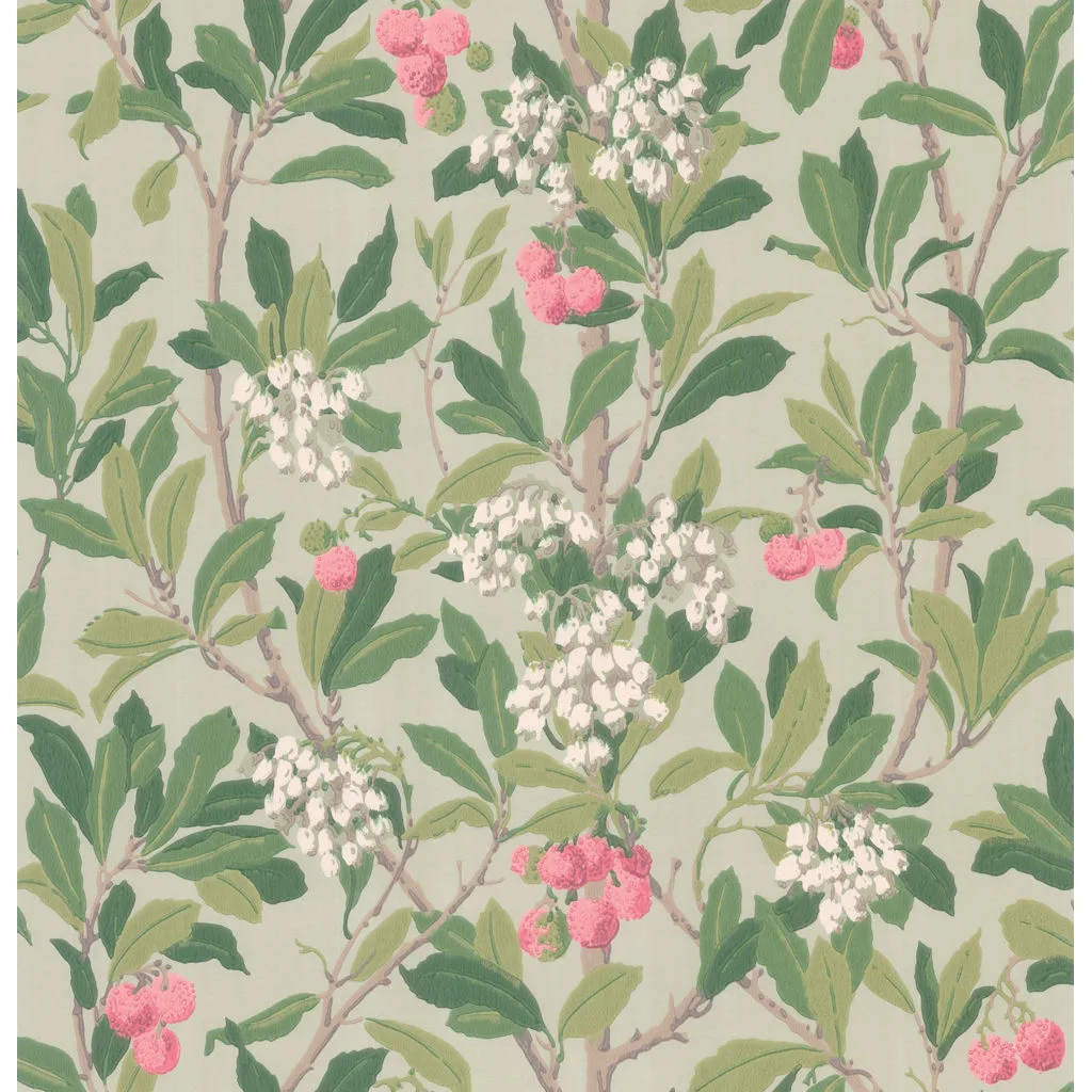 Cole & Son Strawberry Tree in Pink & Duck Egg (100/10048.CS.0)